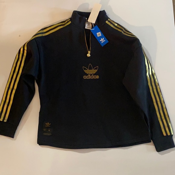 ADIDAS GOLD/ BLACK TRACKSUITE - Picture 1 of 1